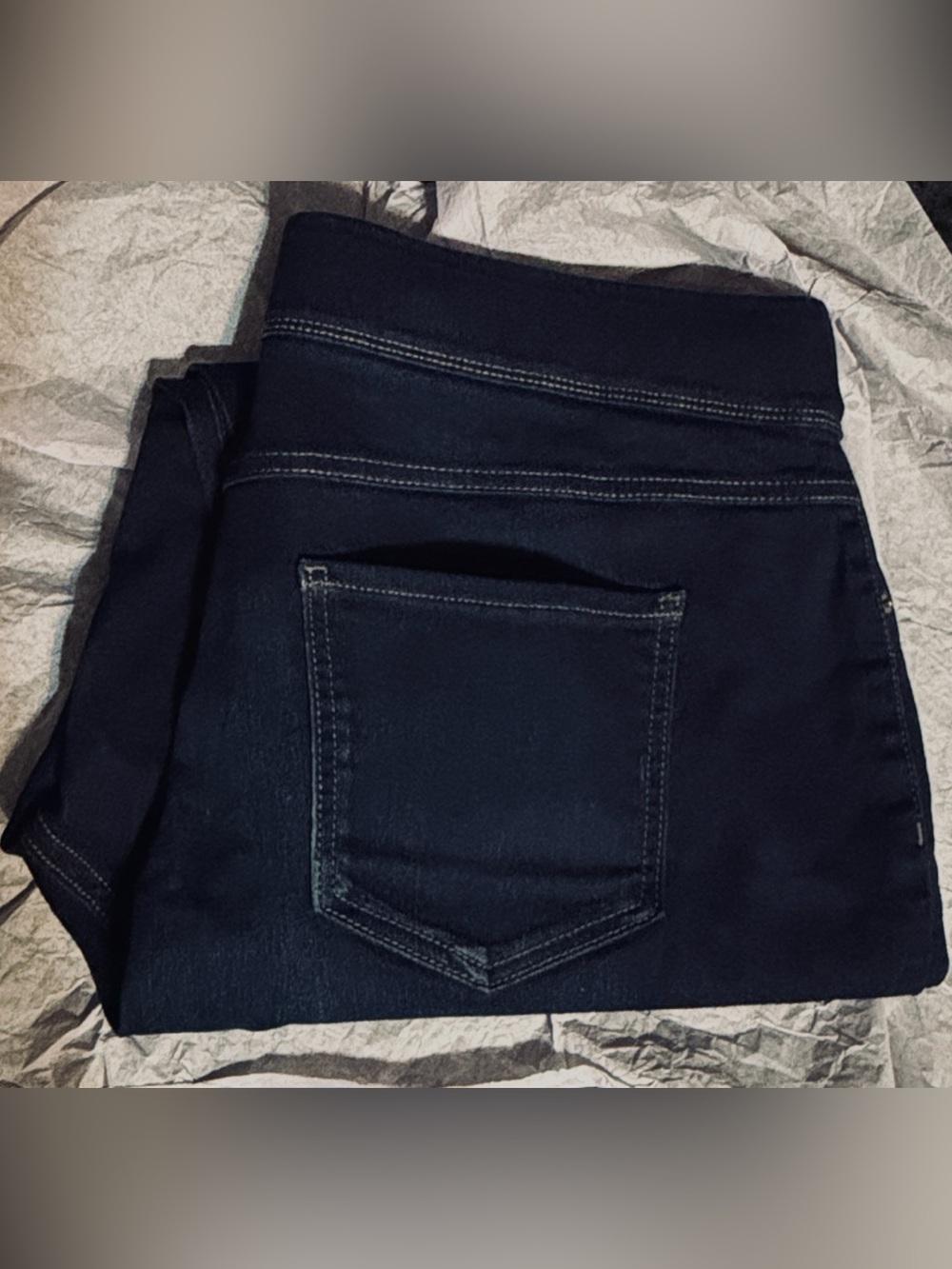 Terra & Sky 18W Short Dark Navy Blue Stretch Jeggings / Skinny Jeans 1X - Picture 5 of 5